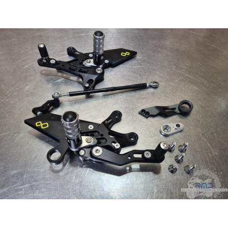 Paire de platine reculé Lightec Aprilia RSV4 2009 à 2014 