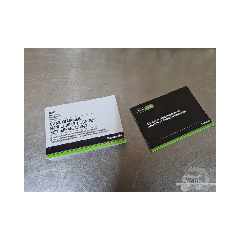 Livret d'utilisateur Kawasaki Z 650 2017 à 2019 