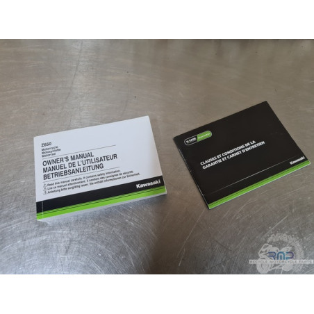 Livret d'utilisateur Kawasaki Z 650 2017 à 2019 